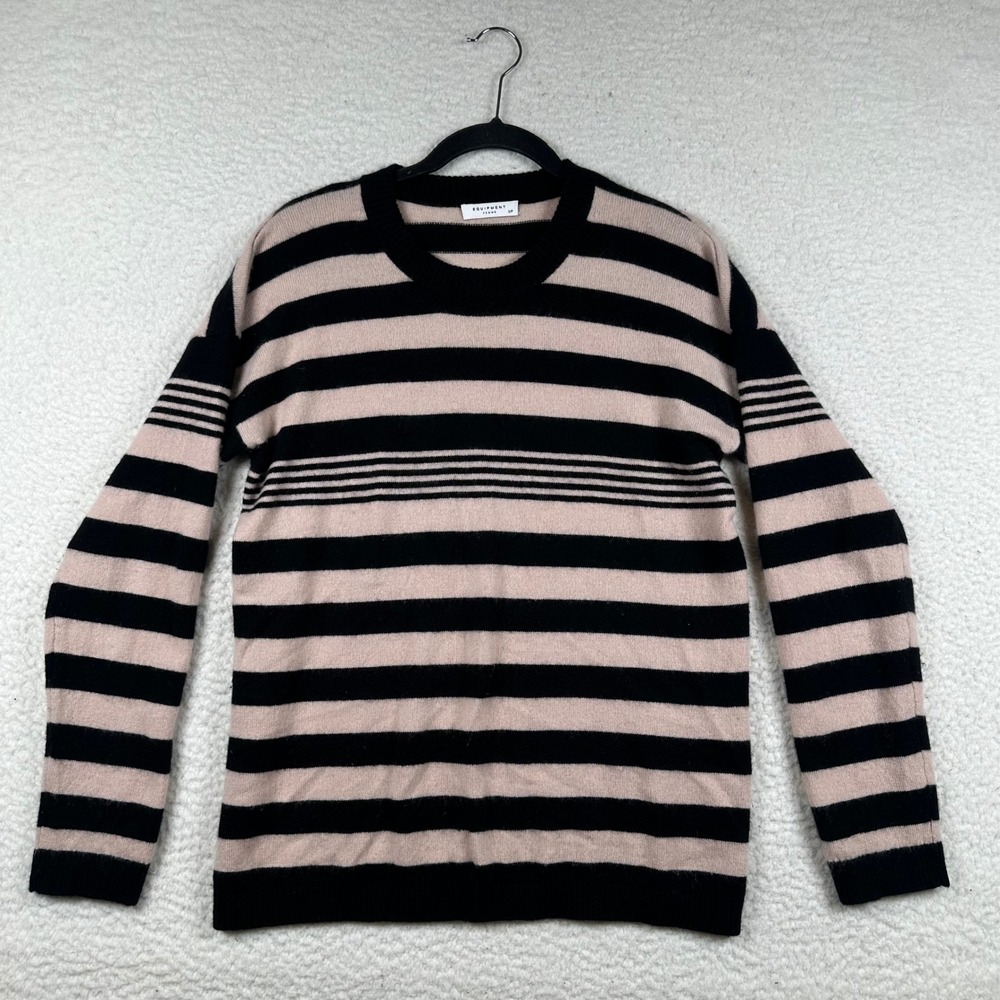 Equipment Femme Cashmere Sweater Womens Striped Crewneck S Quiet Luxury Soft